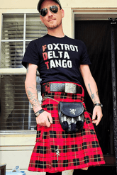 Traditional 8 Yard Scottish Kilt for Men – Tartan Fabric Highland Wear